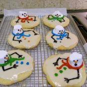 Melted Snowman Sugar Cookies